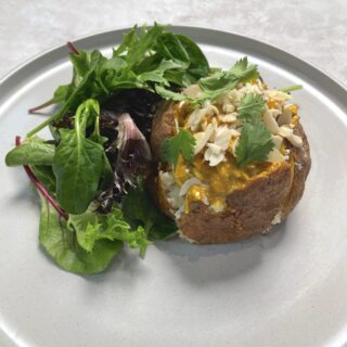 Coronation chicken jacket potato filling
